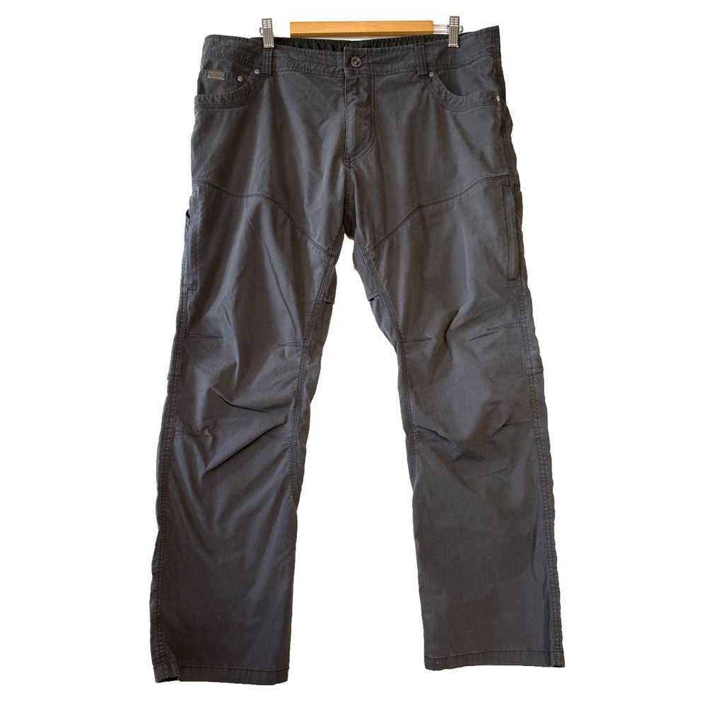 KUHL Cargo Pants Mens Size 38x28.5 Gray Multiple Pockets Hiking Outdoors Vented